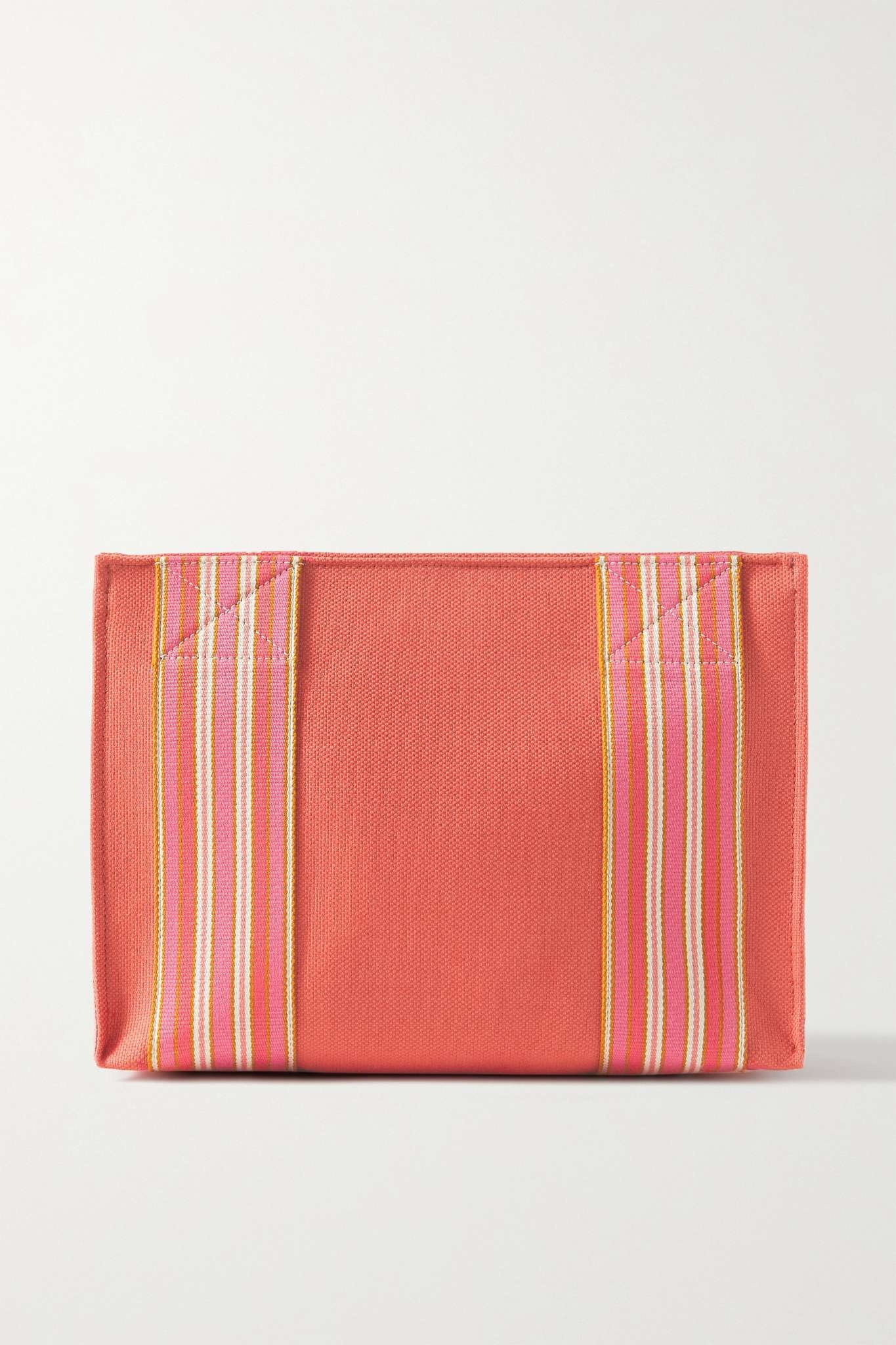 Striped canvas cosmetics case - 1