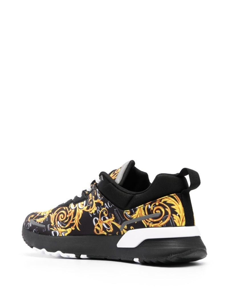Barocco-print lace-up sneakers 3