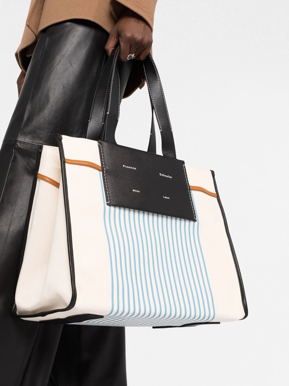 striped cotton tote-bag - 3