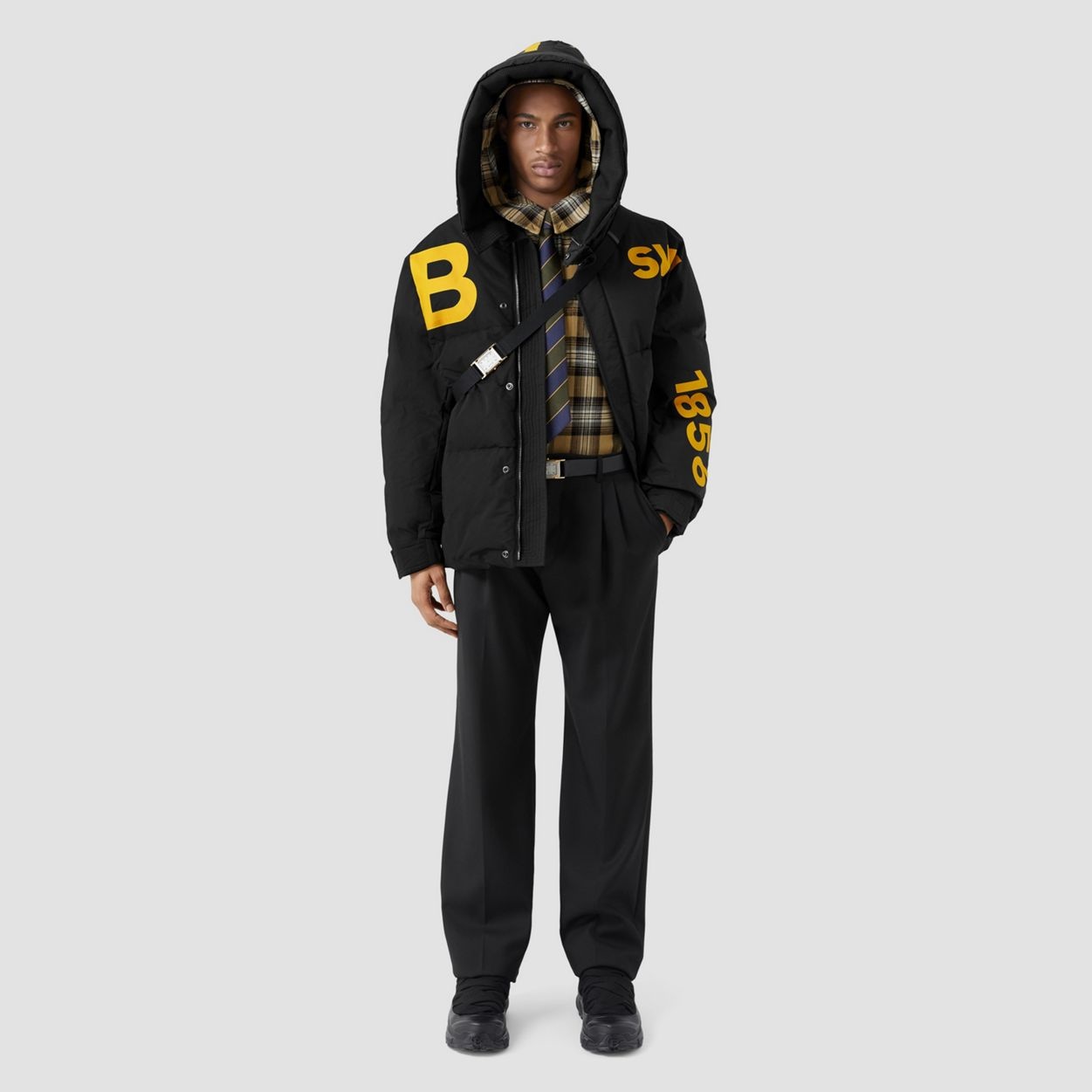 Horseferry Print Nylon Hooded Puffer Jacket - 2