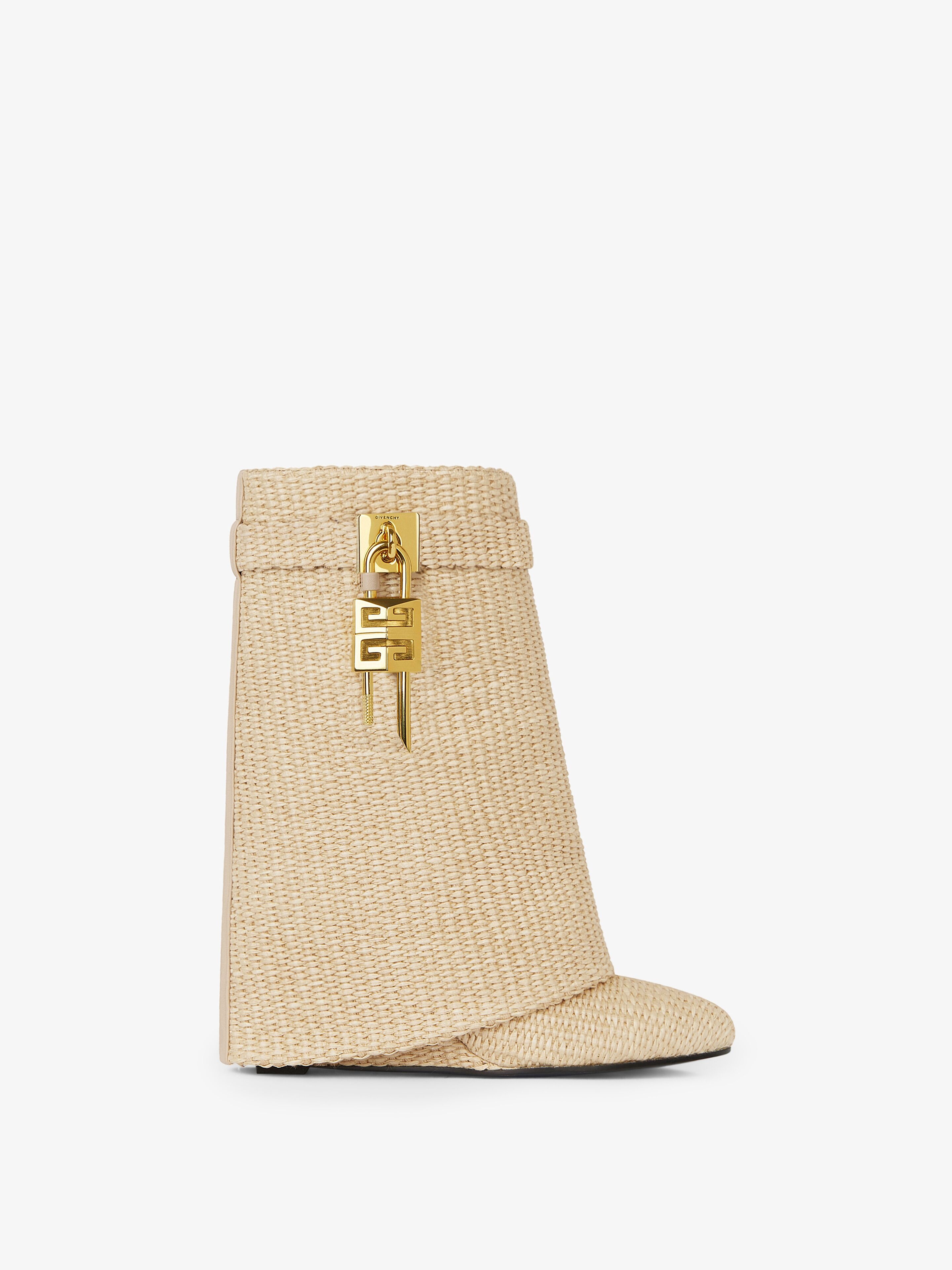 SHARK LOCK ANKLE BOOTS IN RAFFIA - 1