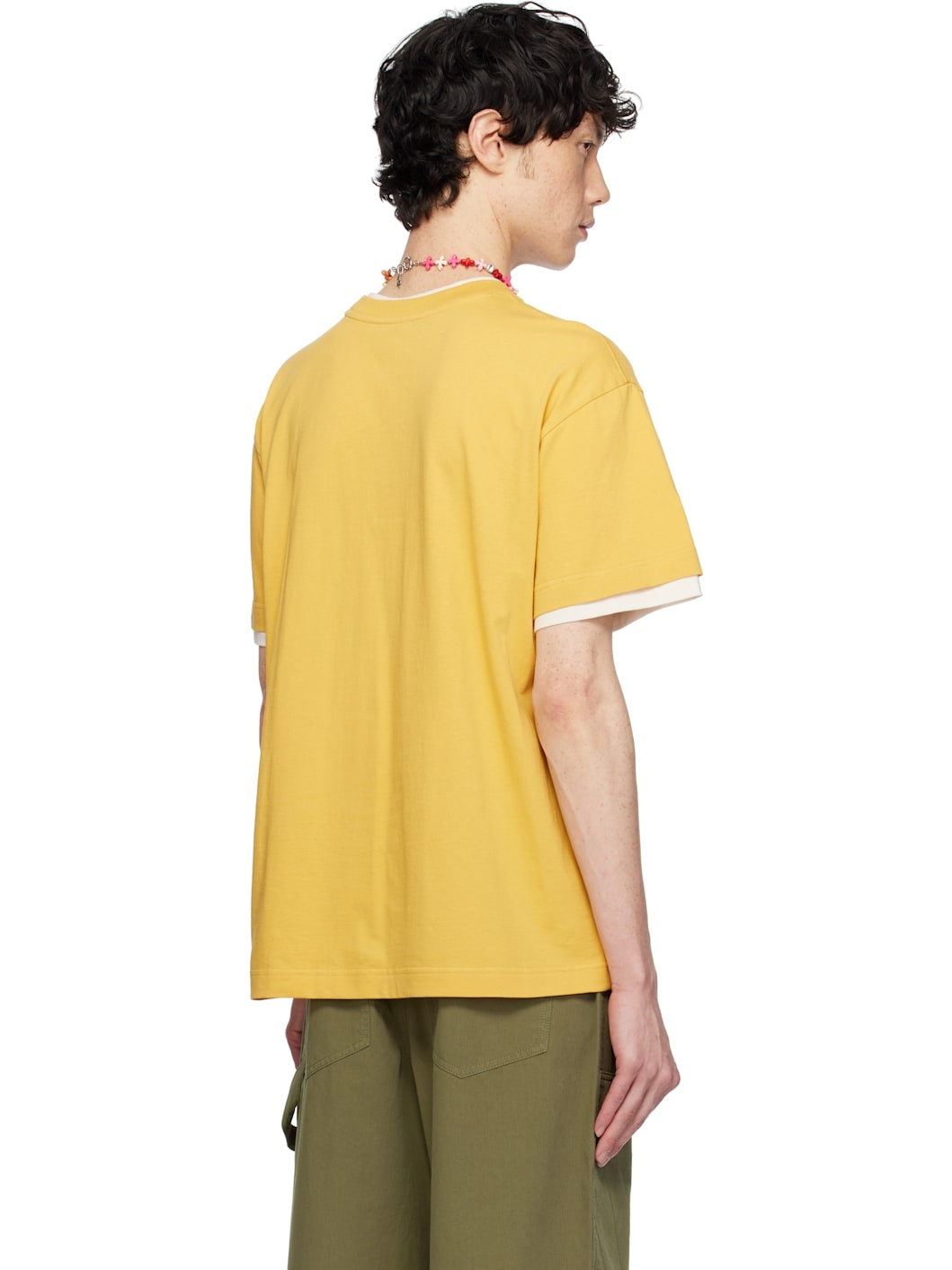Yellow Crepe Layered T-shirt - 3