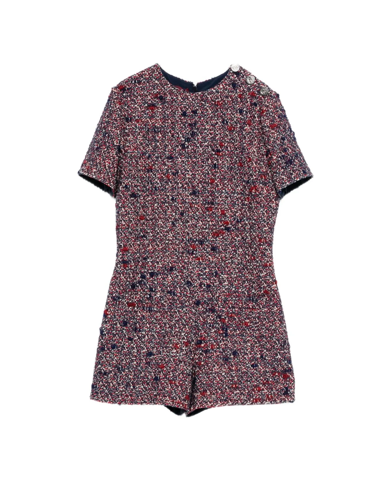 Bouclé Wool Short Jumpsuit - 1