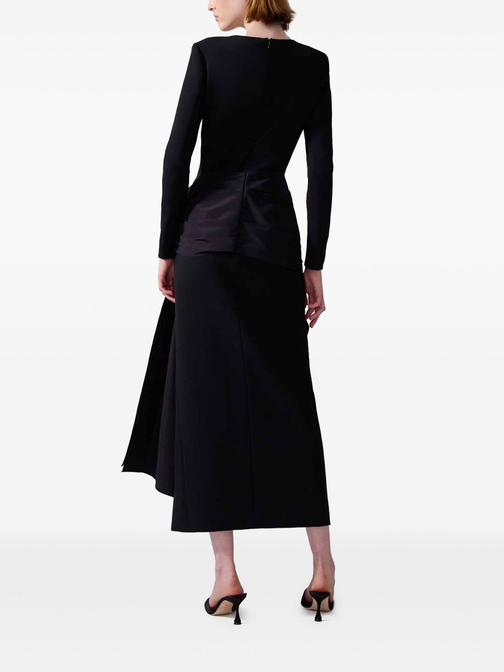 brooch-detail midi dress - 3