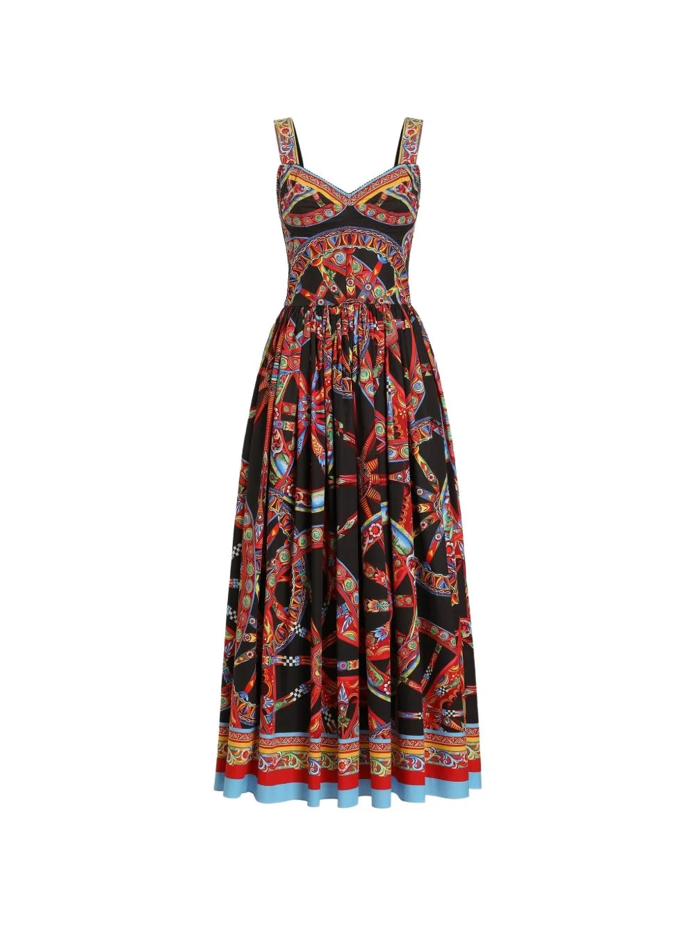 Carretto-print poplin dress - 1