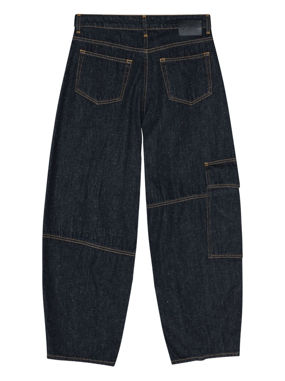checked-panel jeans - 6