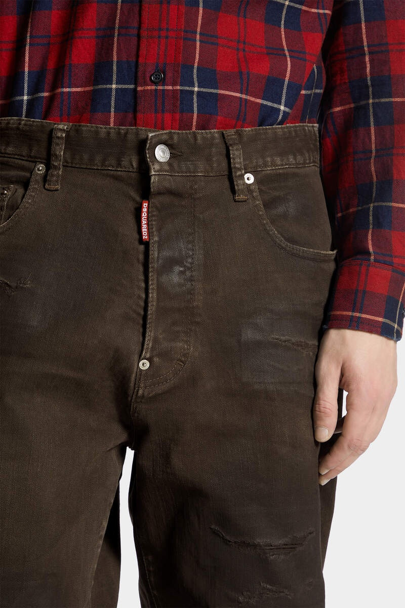 BULL LEATHERETTE WASH LOOSE JEANS 5