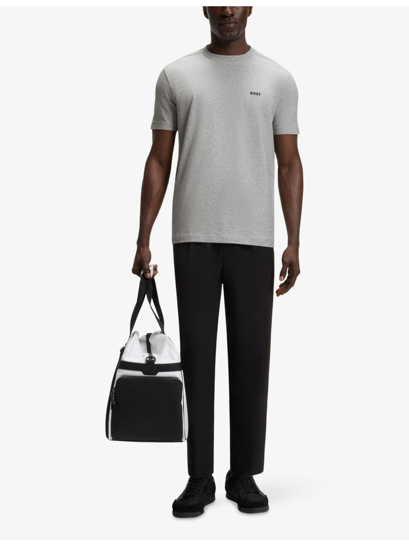 BOSS Logo-Embroidered Regular-Fit Stretch-Cotton T-Shirt outlook