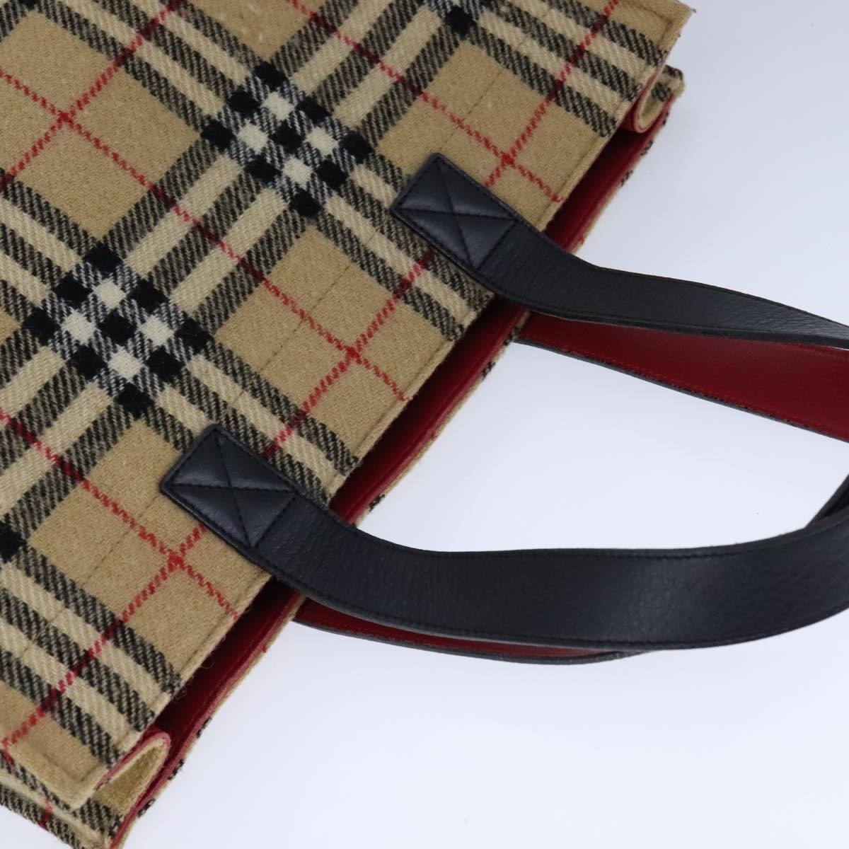 Burberry Nova Check Hand Bag Cotton Beige - 6