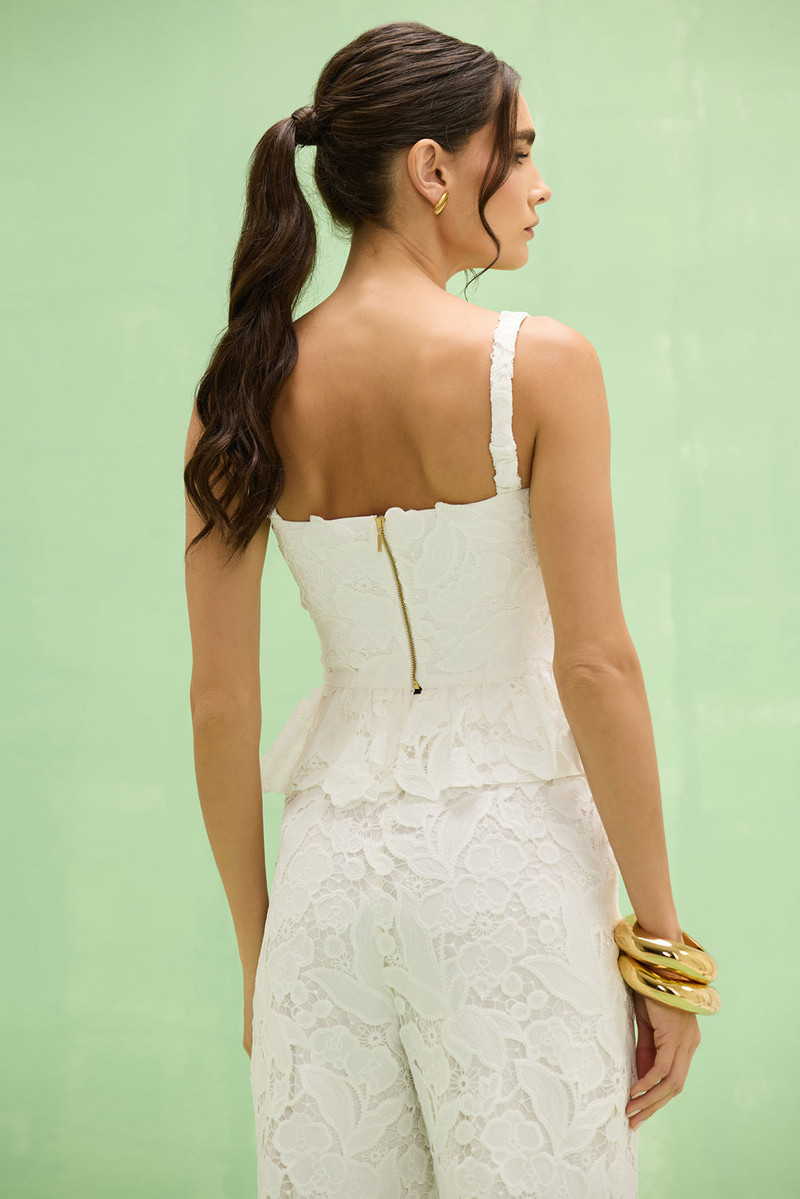 PatBO MYSIE LACE PEPLUM TOP outlook