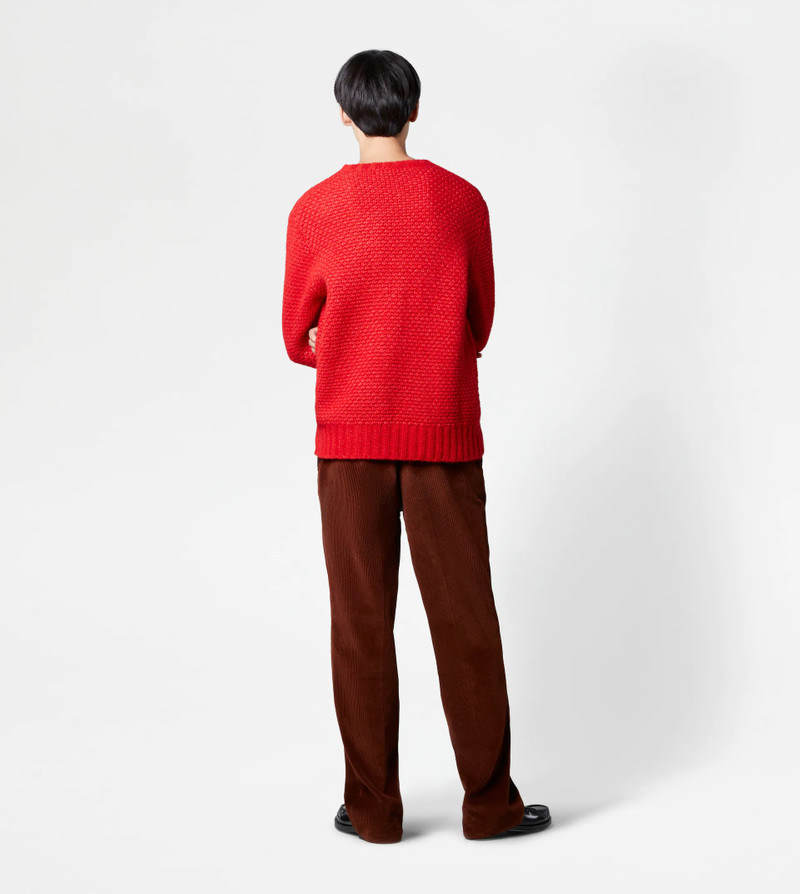 ROUND NECK JUMPER SILK BLEND - RED 3
