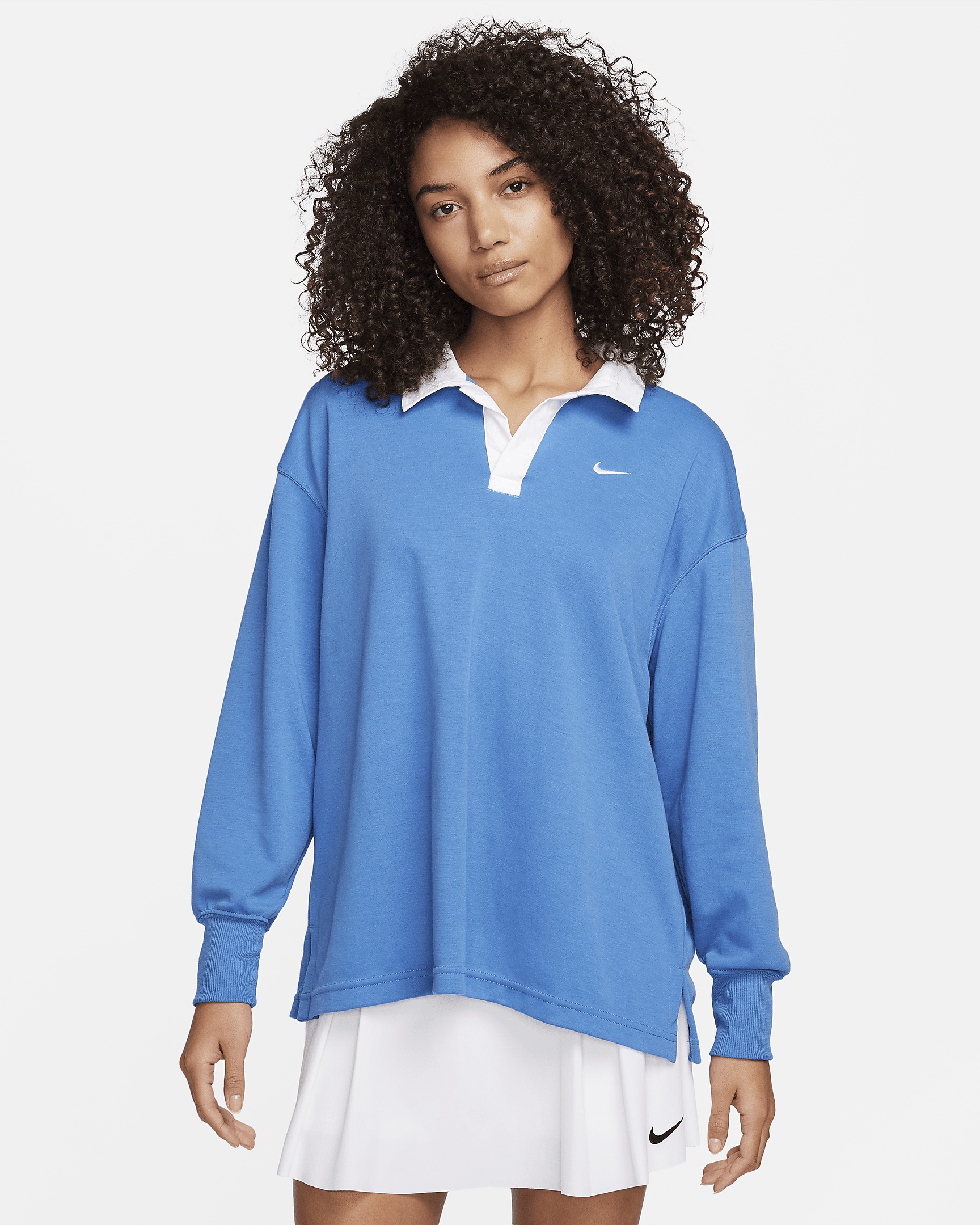 Women's Nike Sportswear Essential Oversized Long-Sleeve Polo - 1