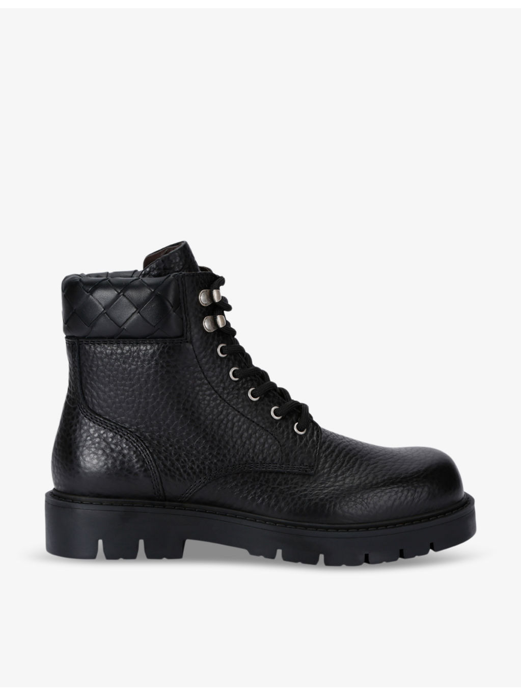 Haddock Intrecciato-collar calf-leather ankle boots - 1