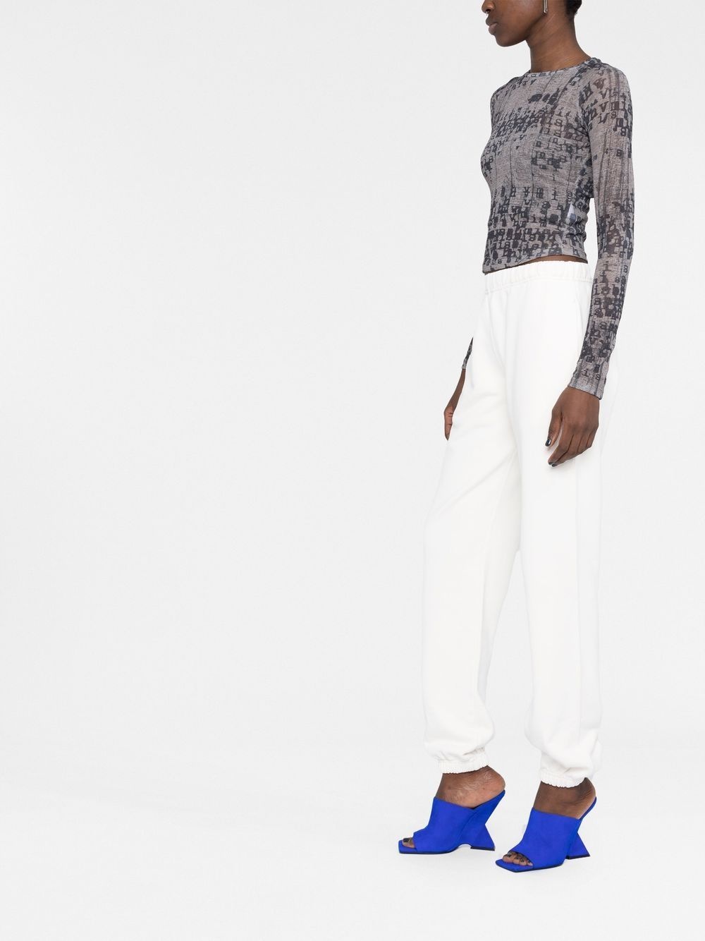 logo-print track shorts - 6