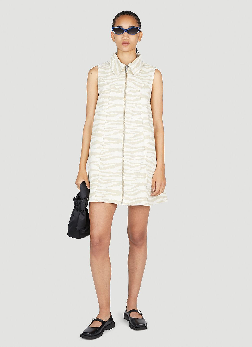 Ganni Women Zebra Print Mini Dress - 2