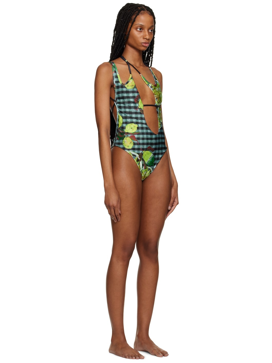 Multicolor Laced One-Piece Swimsuit - 2