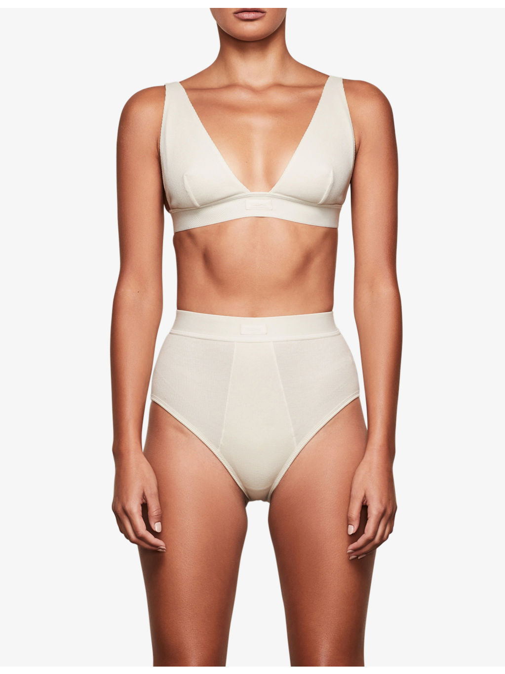 Ribbed stretch-cotton bralette - 2