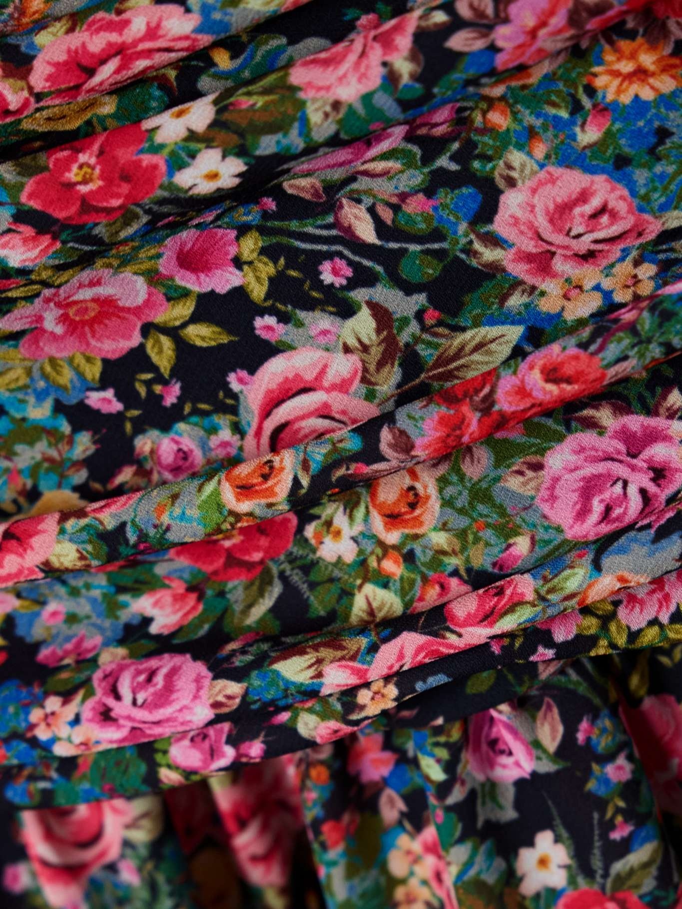 Viola lace-trimmed floral-print chiffon midi dress Pink - 4