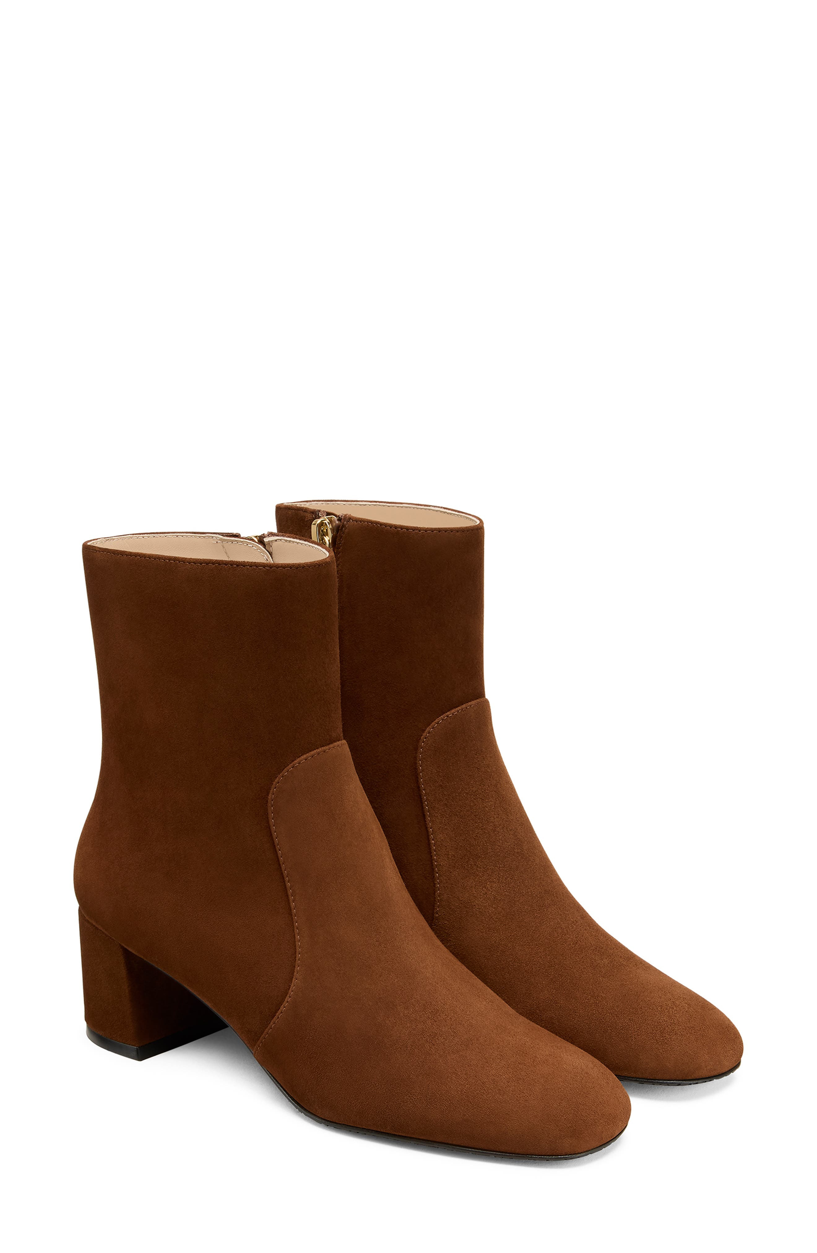 Stuart Weitzman Maeve Zip Bootie in Deep Coffee at Nordstrom - 4