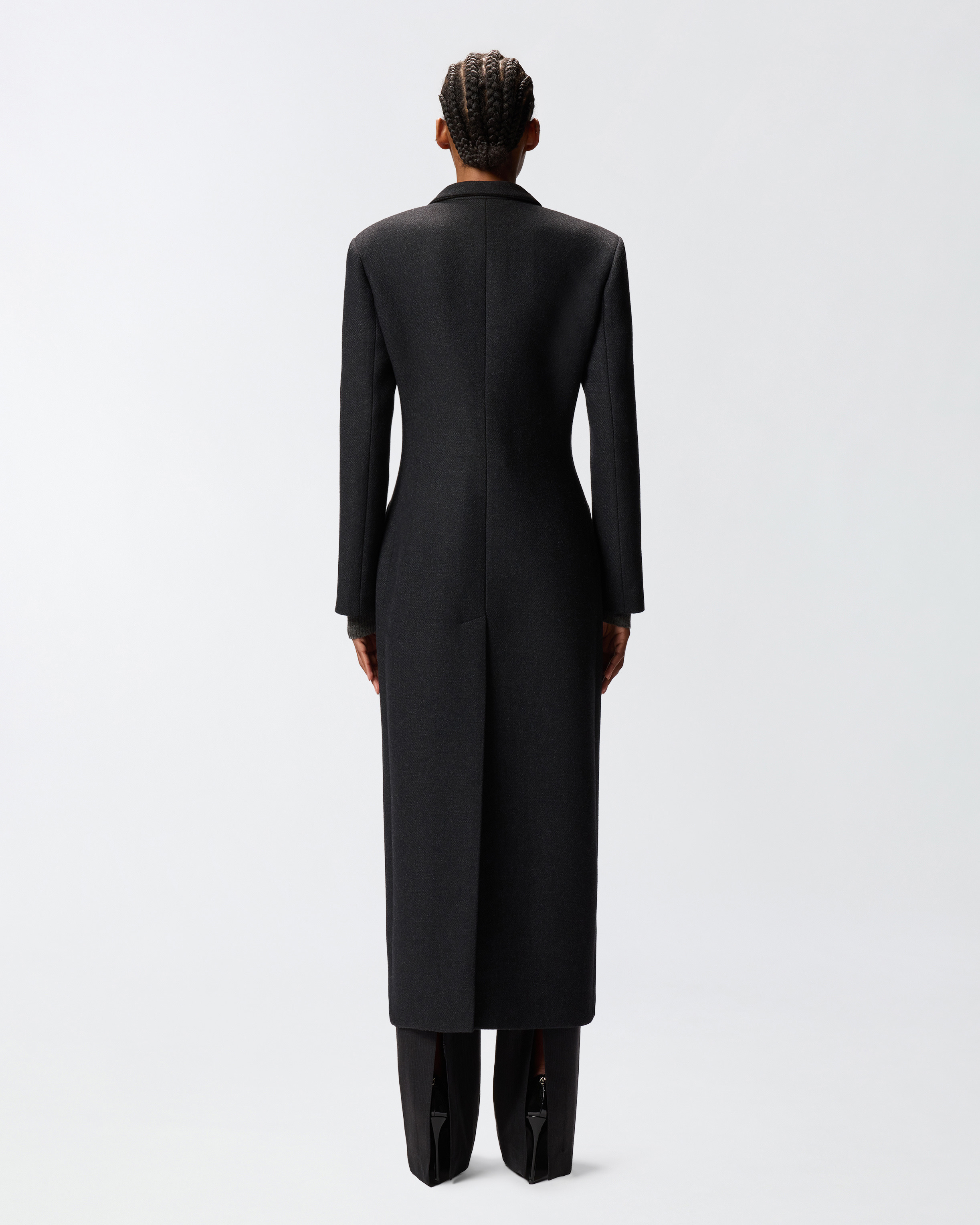 LONG FABRIC COAT - 4