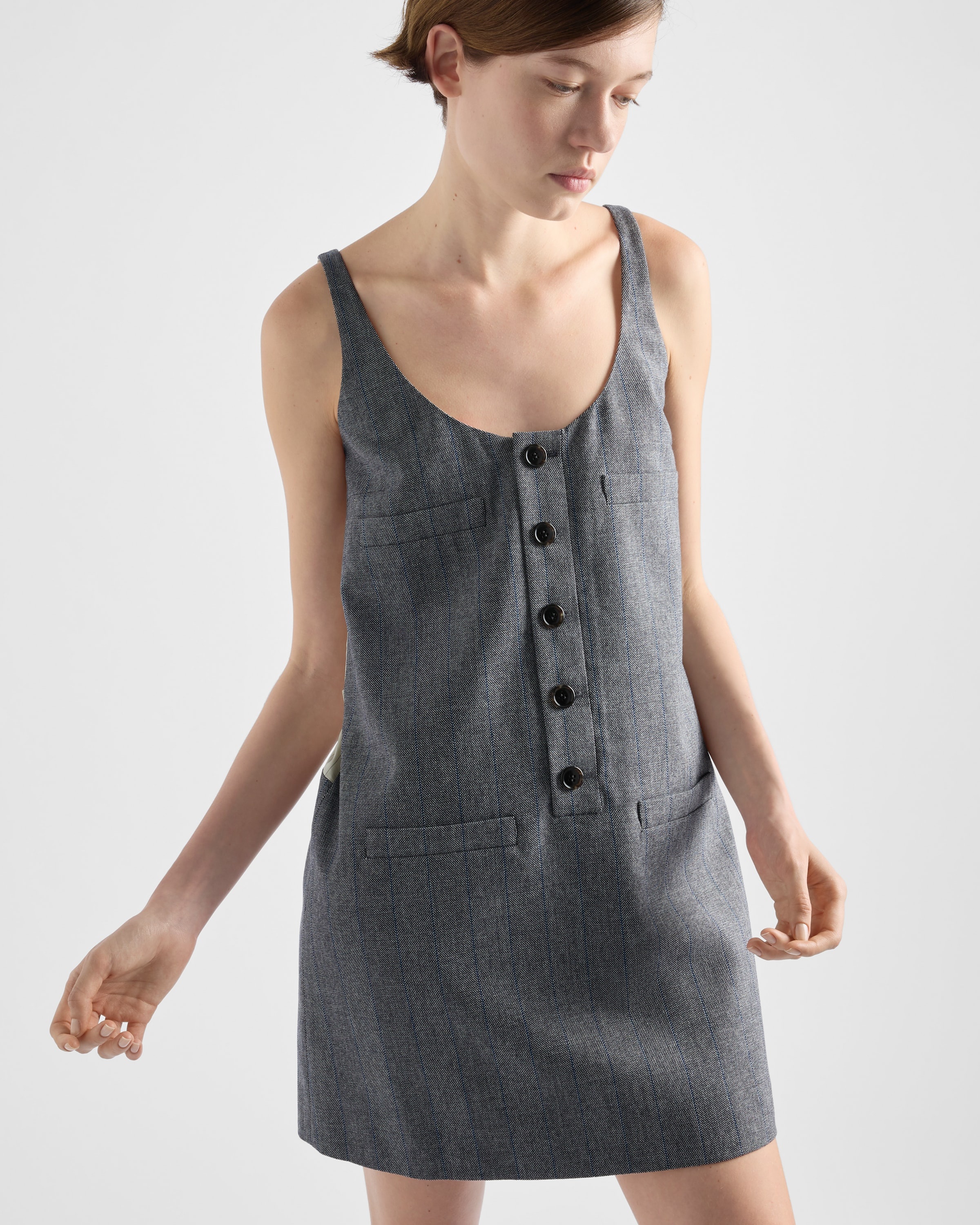 Pinstriped mini-dress - 3