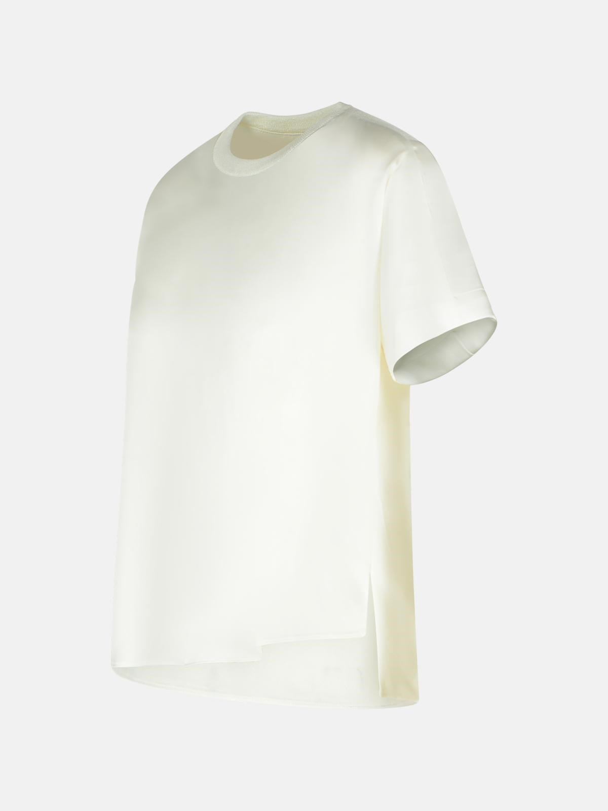 'ADDY' WHITE ACETATE BLEND T-SHIRT - 2