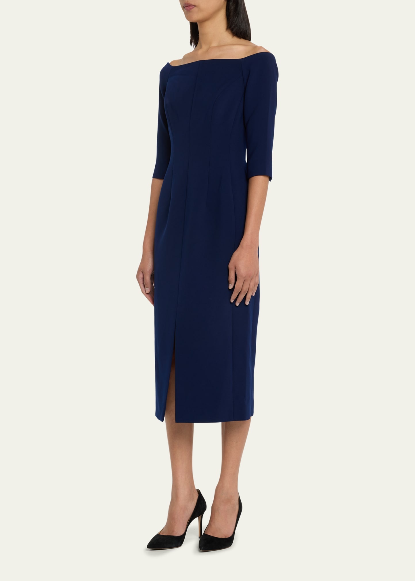 Off-Shoulder Midi Dress - 4
