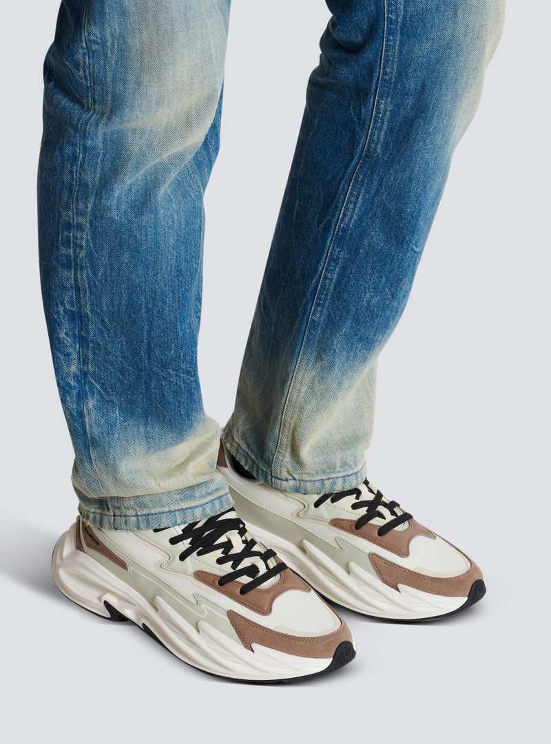 Run-Row leather and nylon sneakers 8