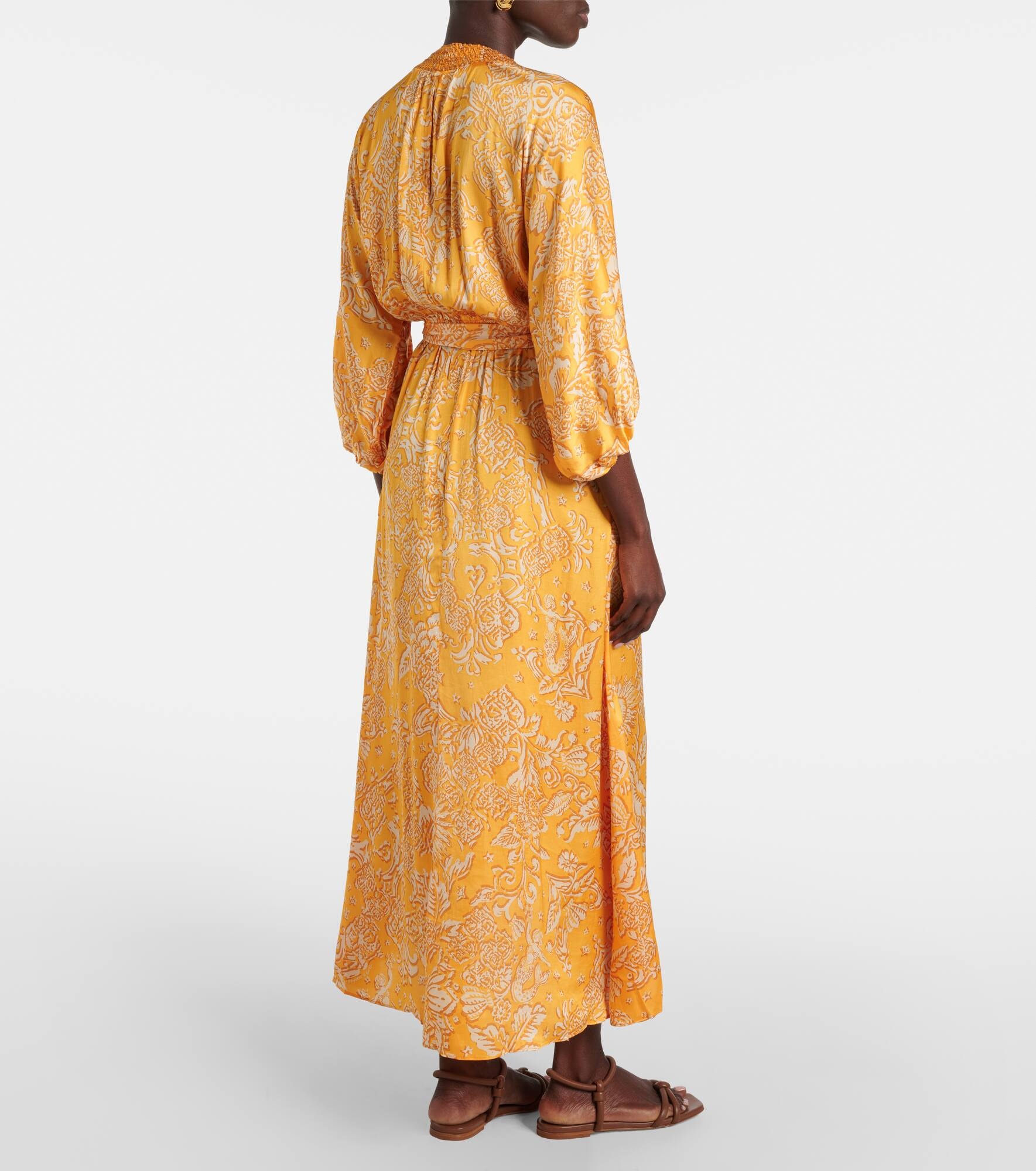 Celie printed asymmetric maxi dress - 3