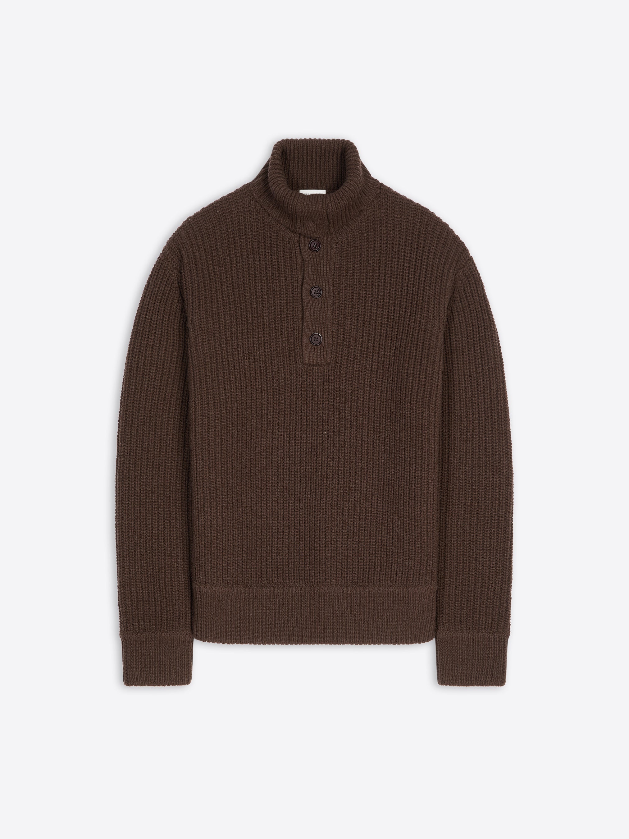 BUTTONED WOOL SWEATER - 1