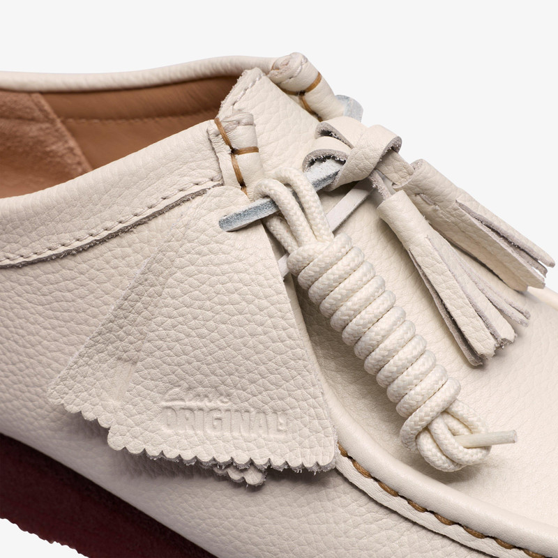 Wallabee White Leather 8