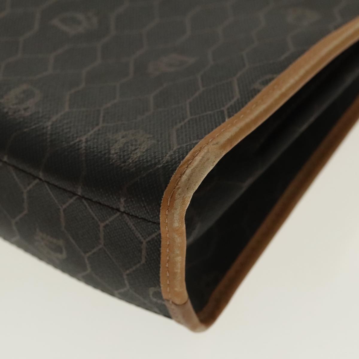 DIOR Honeycomb Canvas Hand Bag Black Gold - 15