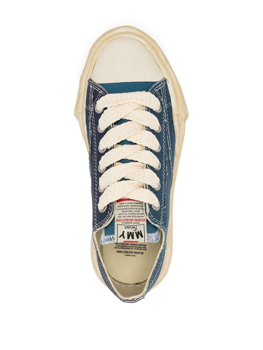 logo-patch lace-up sneakers - 4