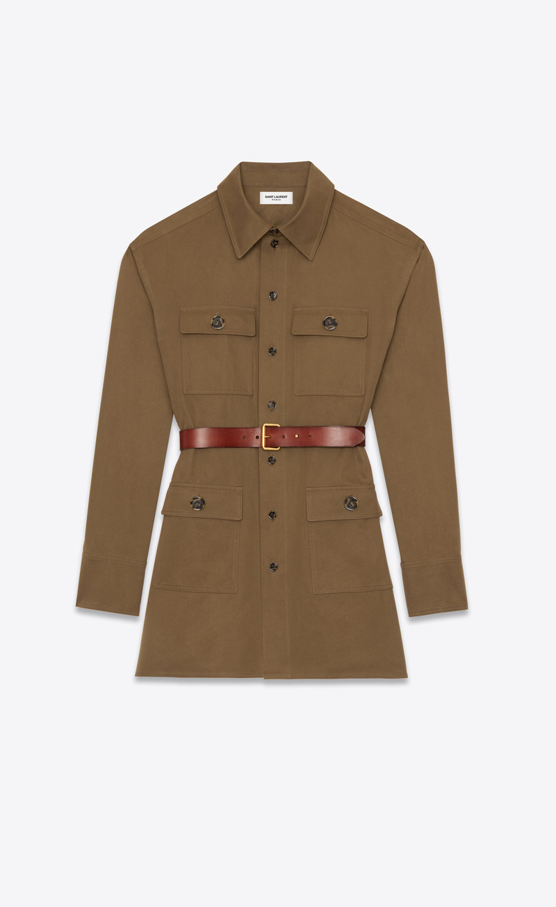 saharienne shirt in cotton twill - 1