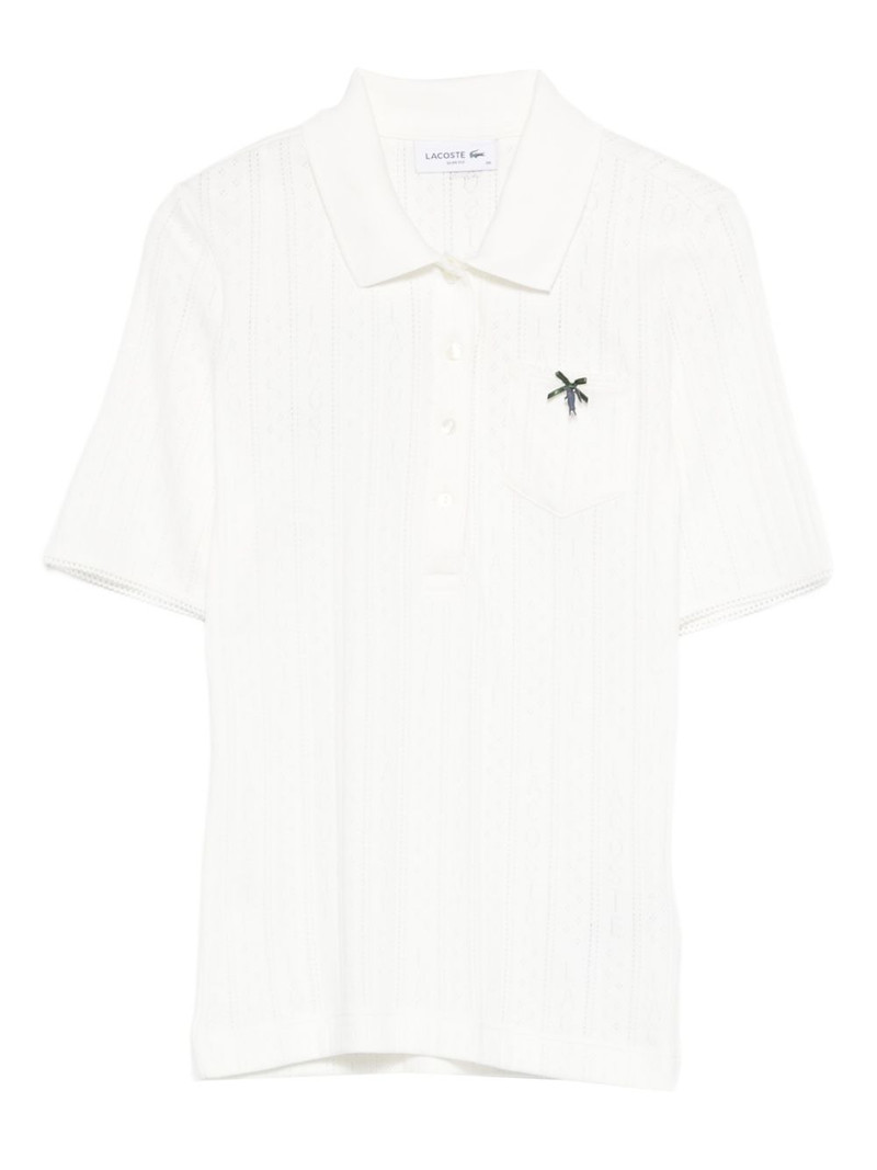 openwork chest-pocket polo top 1
