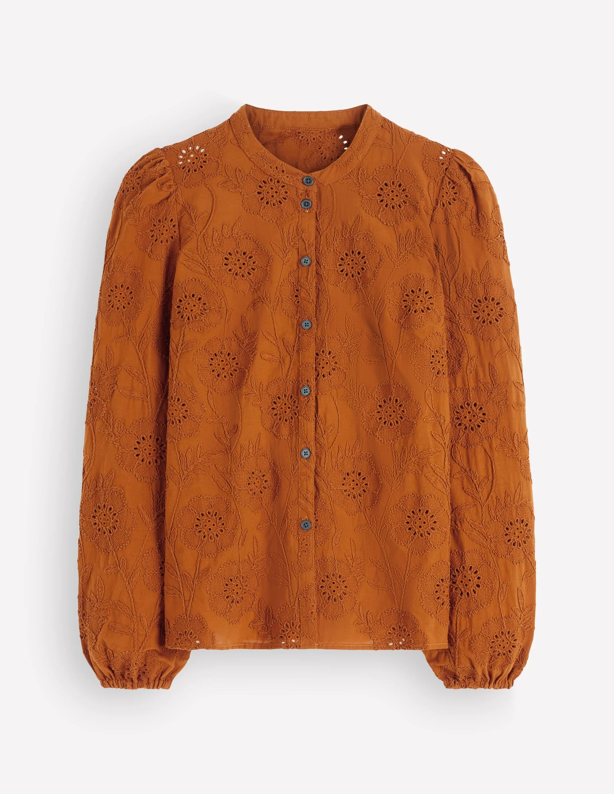 Broderie Cotton Top-Sugar Almond - 1
