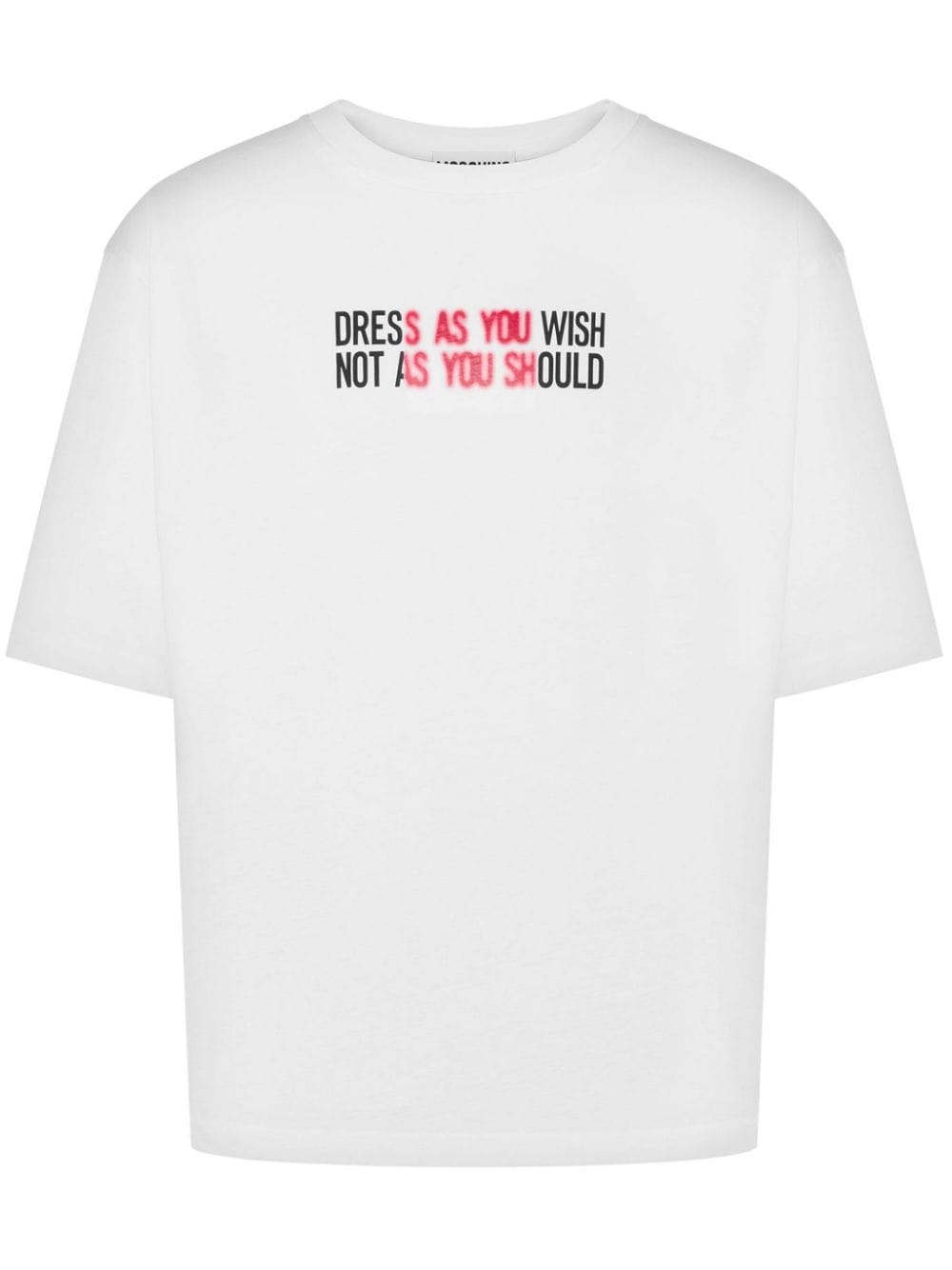 slogan-print cotton T-shirt - 1