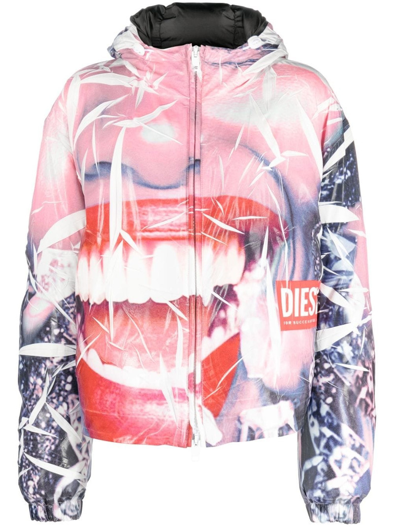 smiley face-print jacket 1