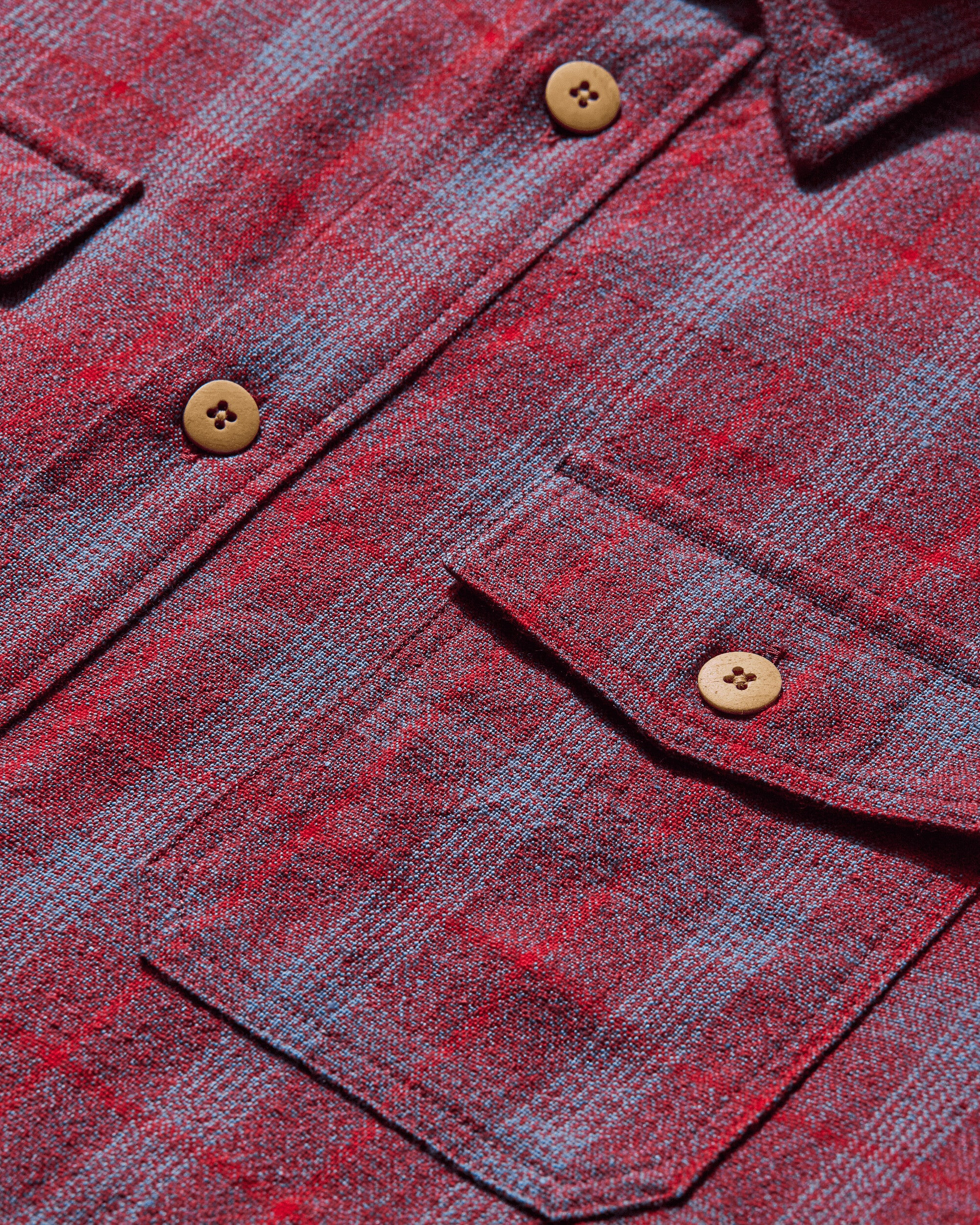 Men's Lumber Check Longsleeve Shirt Red - 4