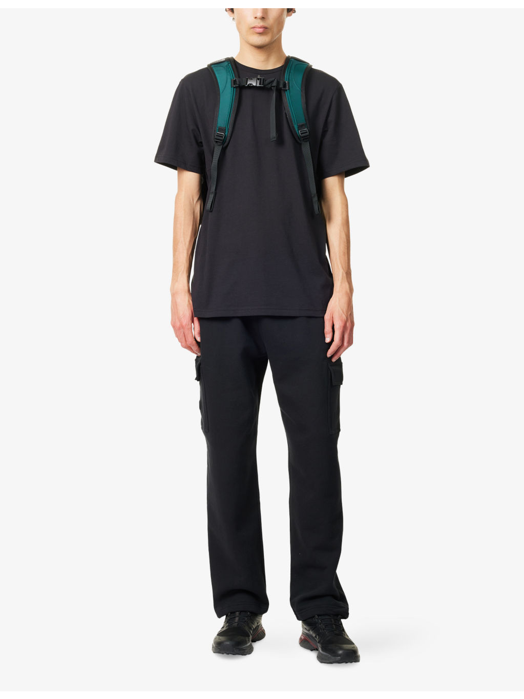 M Cargo Drawstring-Cuffs Cotton-Jersey Jogging Bottoms - 2