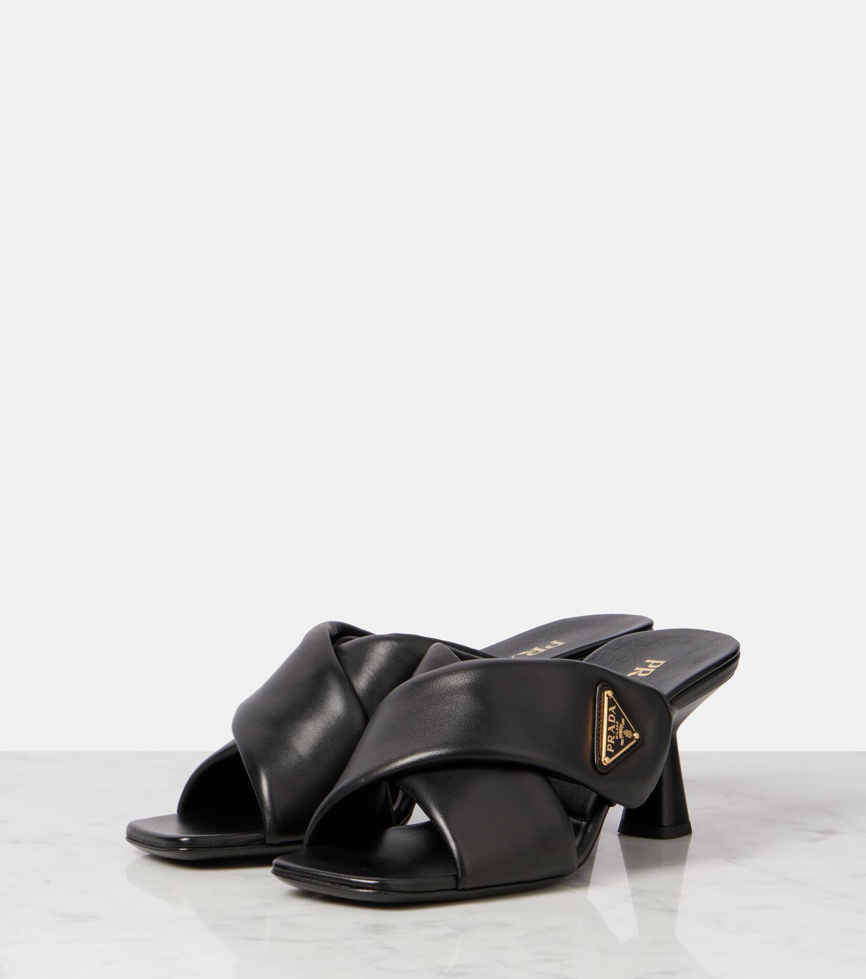 Criss Cross 65 leather mules - 4