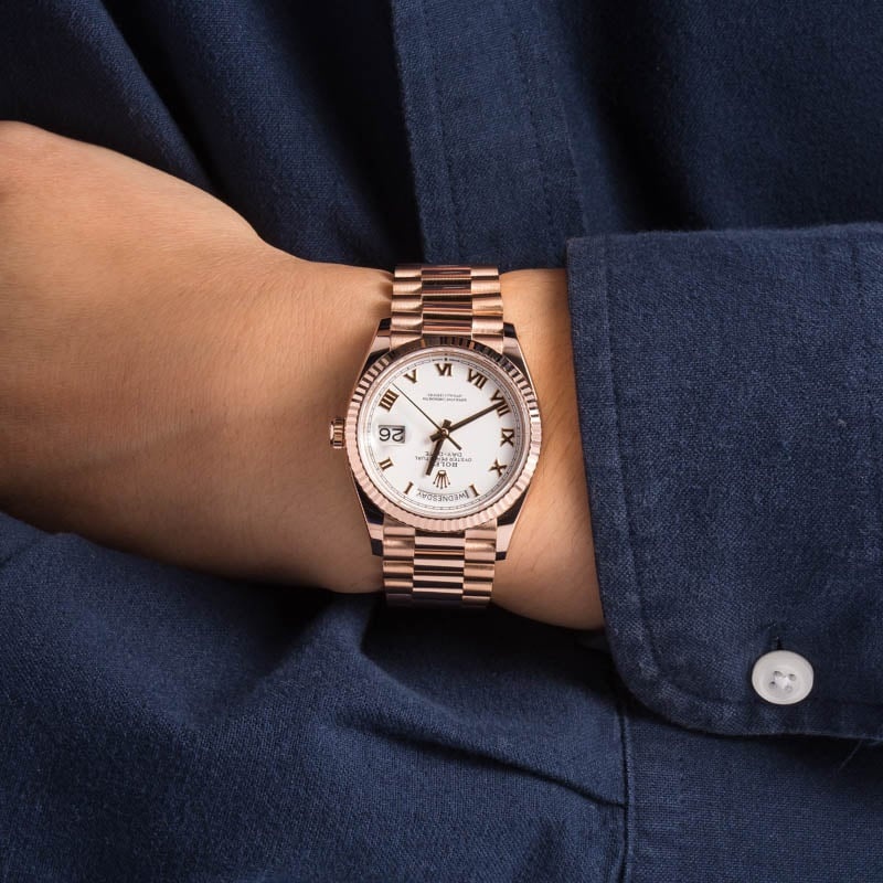 Rolex Day-Date 36 ref 128235 18k Everose Gold - 5