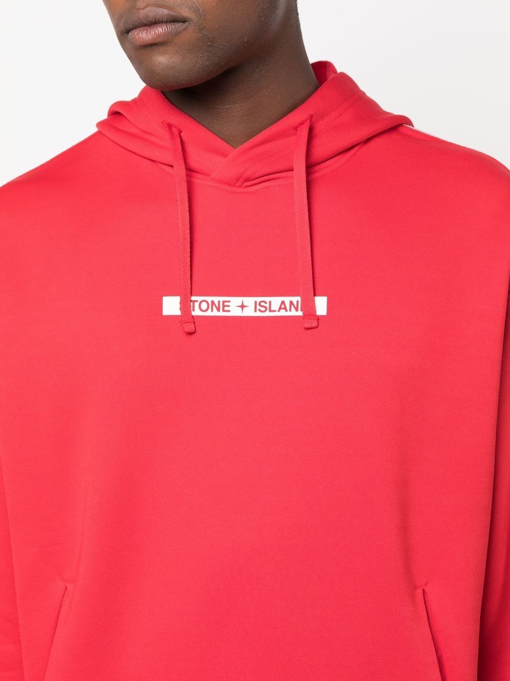 box logo-print hoodie - 5