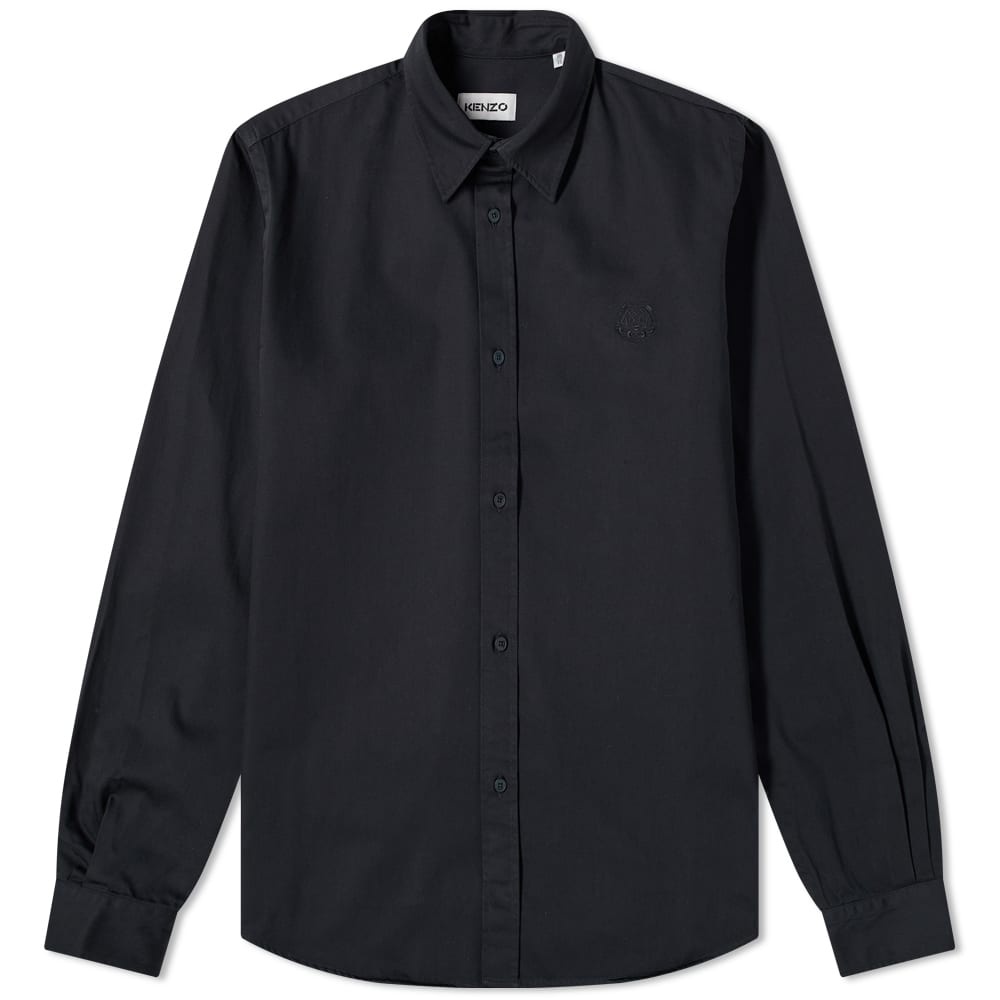 Kenzo Tiger Crest Twill Button Down Shirt - 1