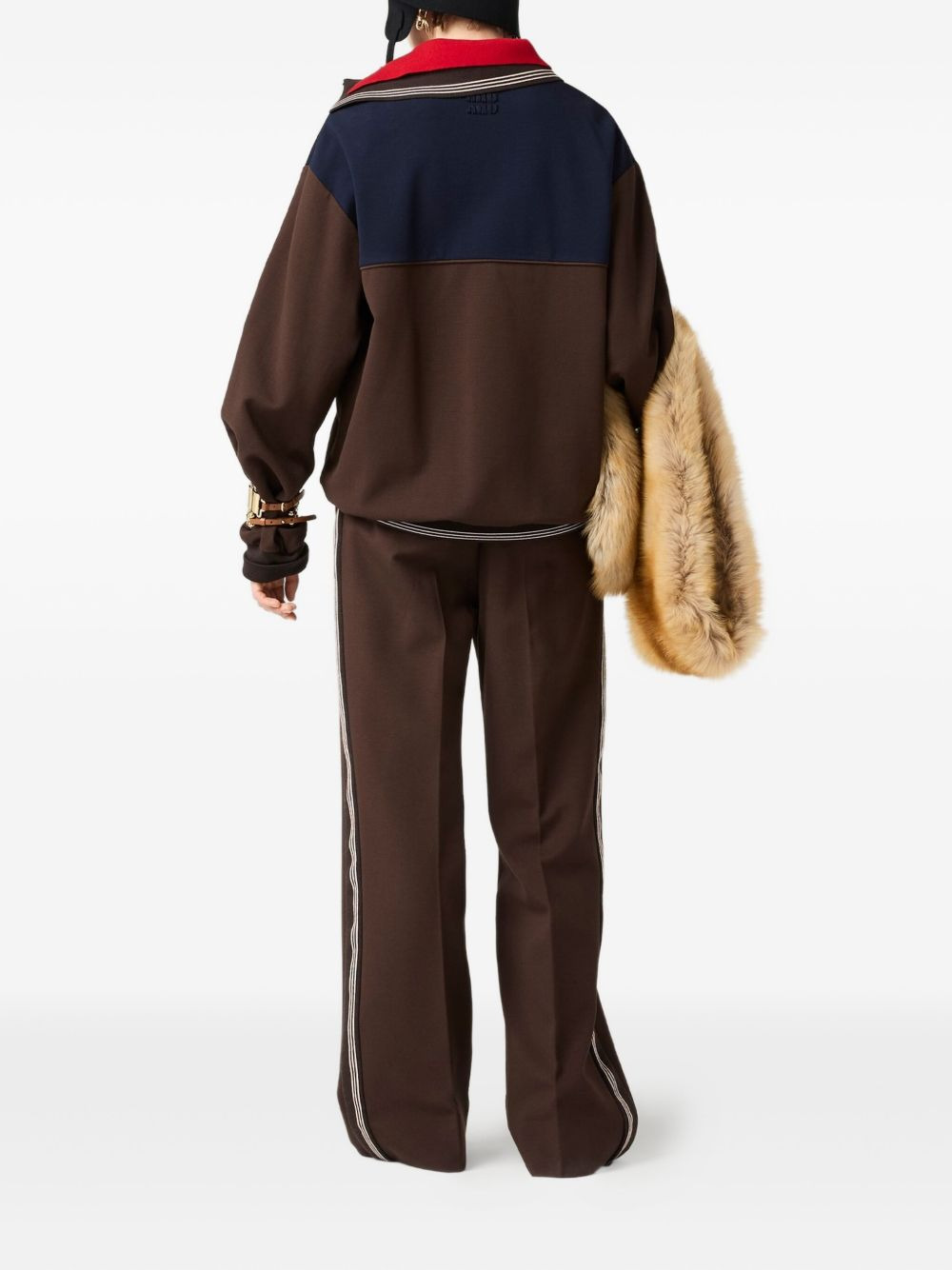 polo-neck zipped sweatshirt - 3