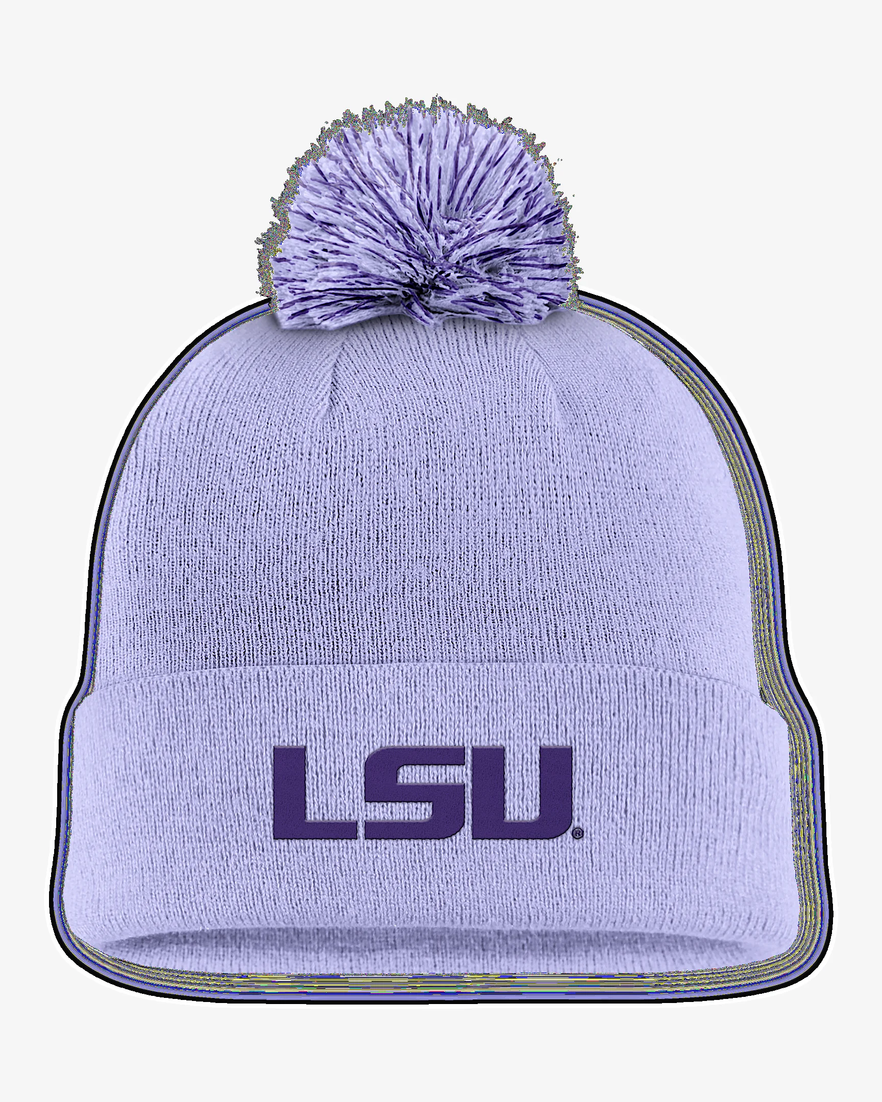 LSU Primetime Campus Toned Men's Nike College Cuffed Pom Beanie - 1