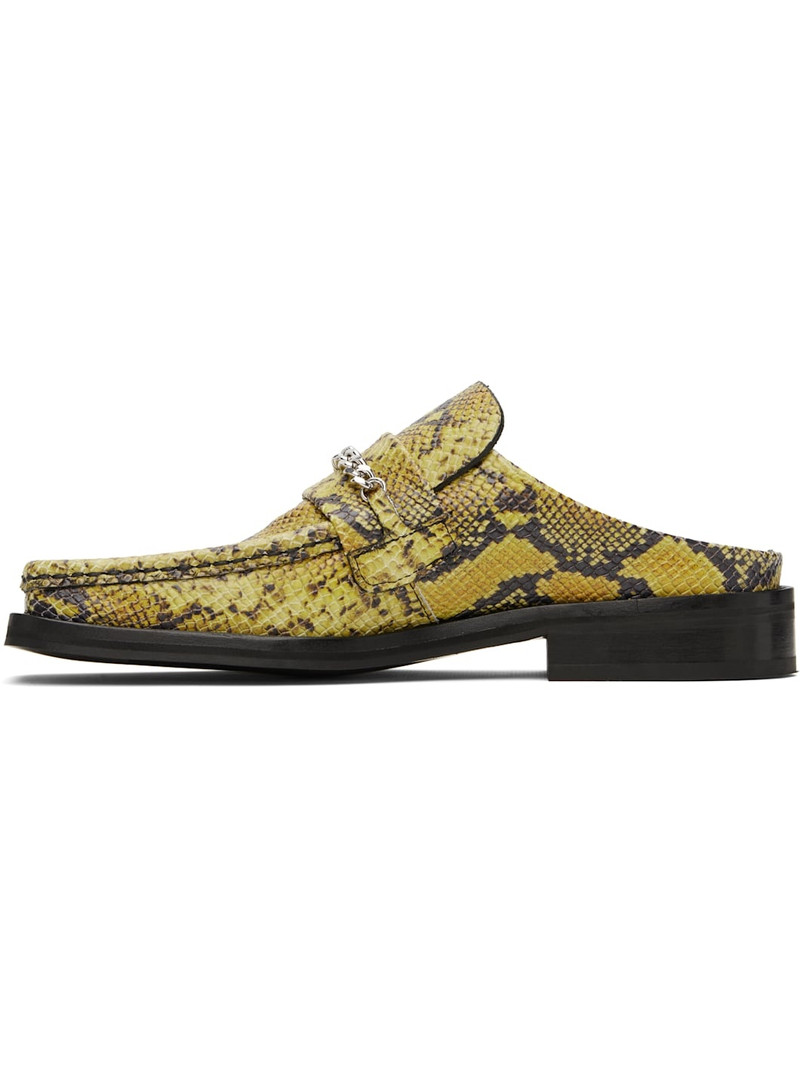 Martine Rose Yellow & Black Square Toe Mules outlook