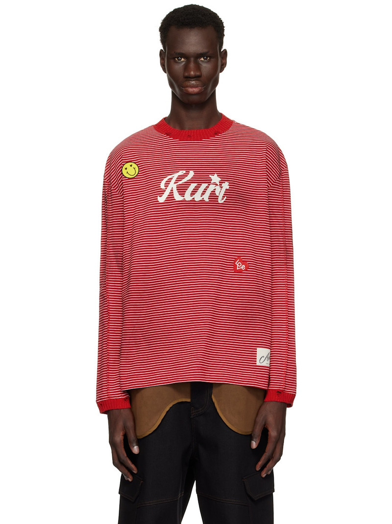 Red & White 'Kurt' Stripe T-shirt 1