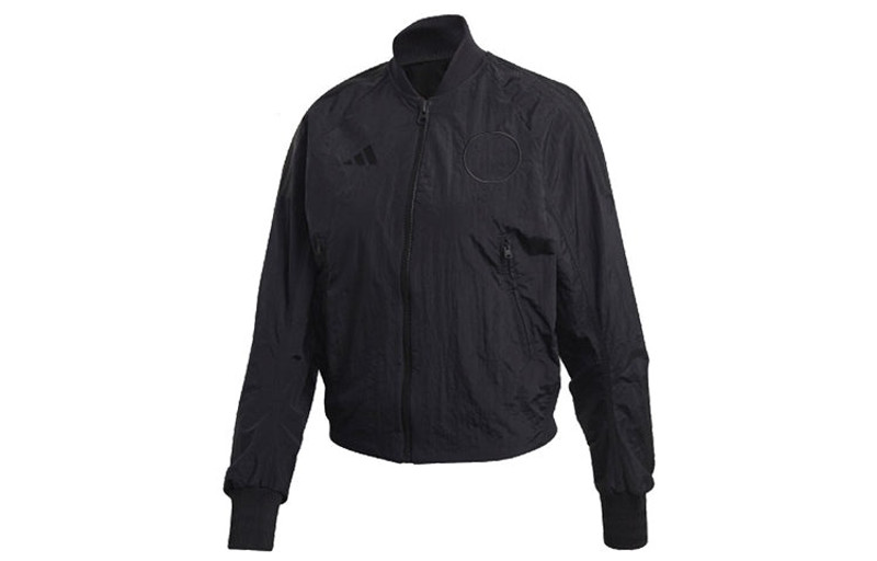 (WMNS) adidas Vrct Jk Woven Stitching Jacket Coat Black FK0975 1