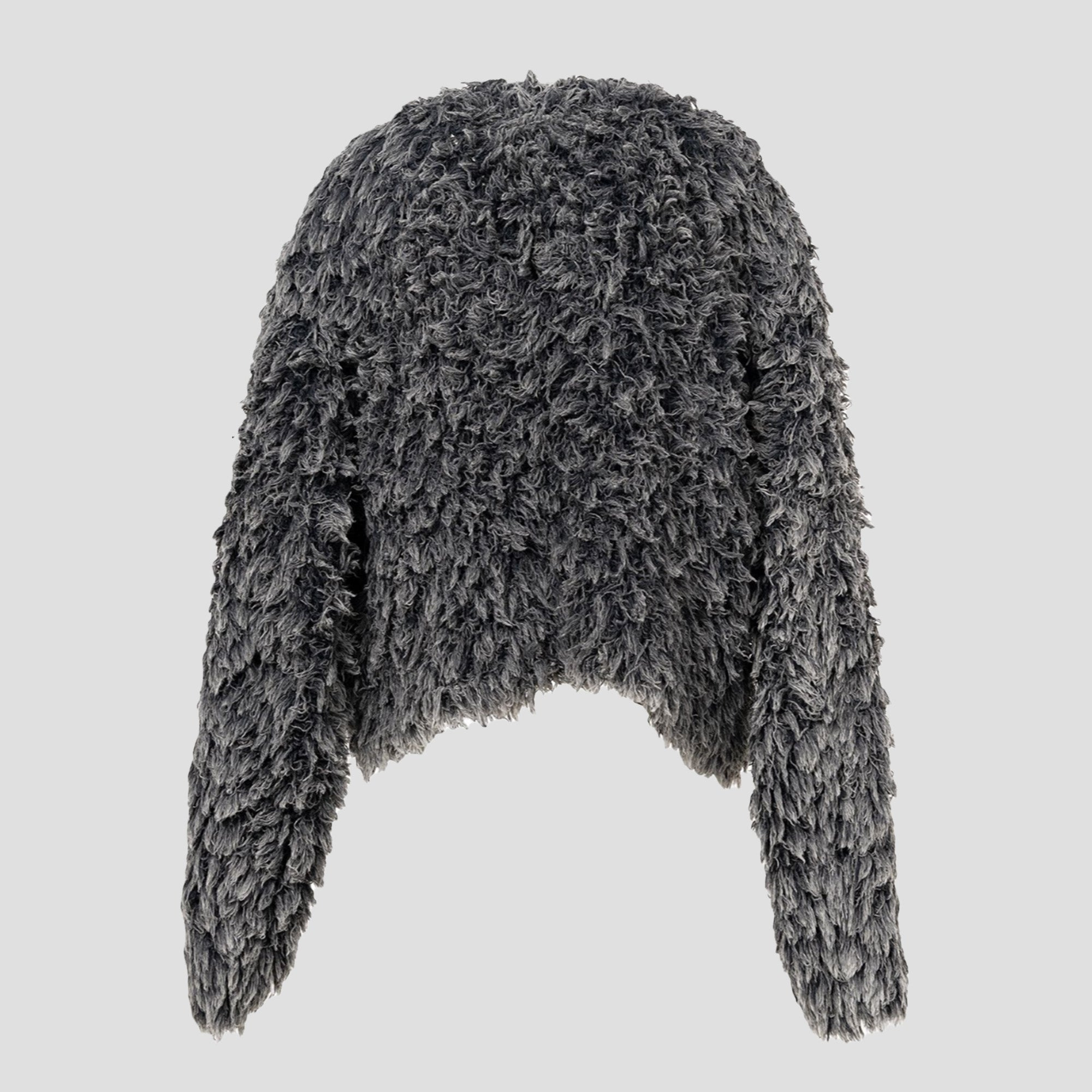 BLEACHED SHAGGY KNIT CARDIGAN - 2